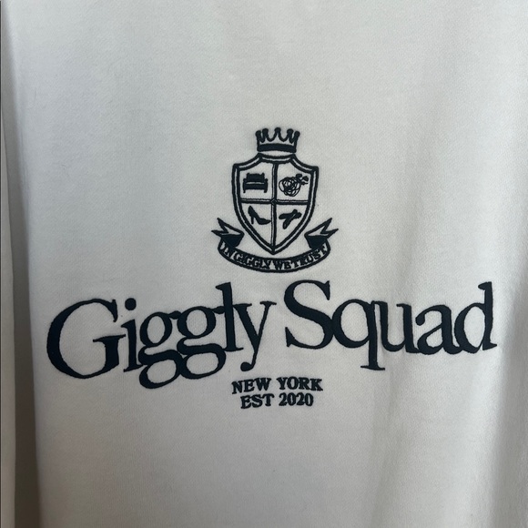 Giggly Squad Cream Crewneck Sweatshirt - Picture 8 of 9